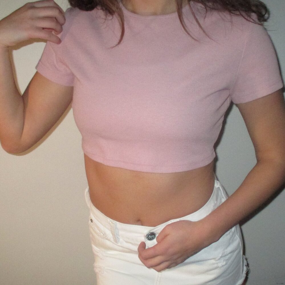 Light Pink Cropped Tee